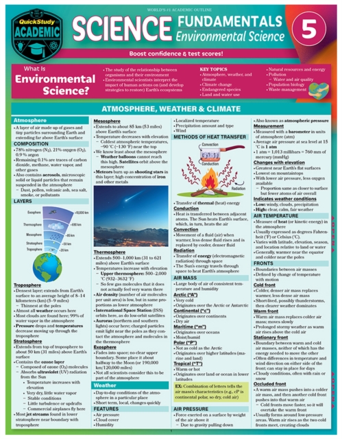 Science Fundamentals 5: Environmental Science, Fold-out book or chart Book