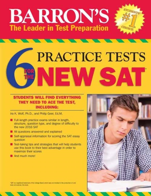 Barron's 6 Practice Tests for the New SAT, Paperback Book