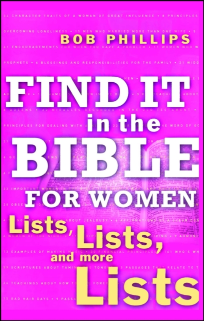 Find It in the Bible for Women : Lists, Lists, and more Lists, EPUB eBook
