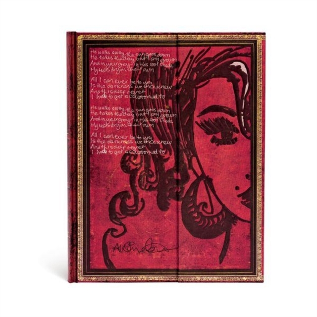 Amy Winehouse, Tears Dry (Embellished Manuscripts Collection) Ultra Lined Hardcover Journal (Wrap Closure), Hardback Book