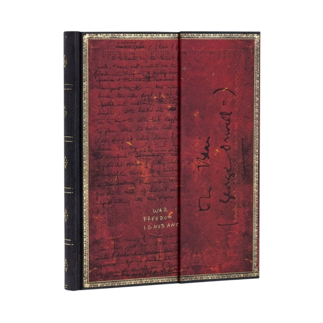 Orwell, Nineteen Eighty-Four Ultra Lined Hardcover Journal (Wrap Closure), Hardback Book