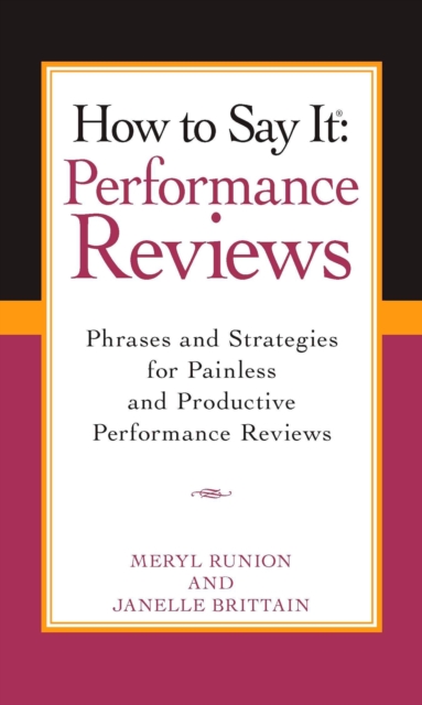 How To Say It Performance Reviews, EPUB eBook
