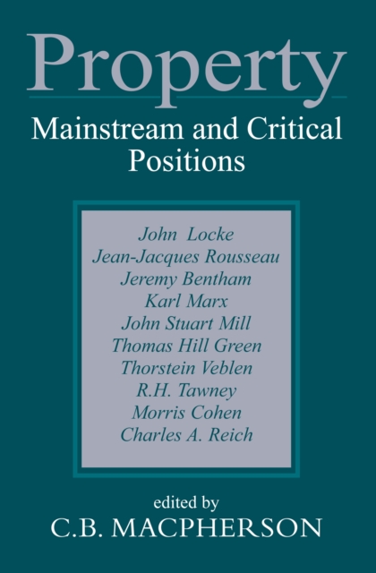 Property : Mainstream and Critical Positions, EPUB eBook