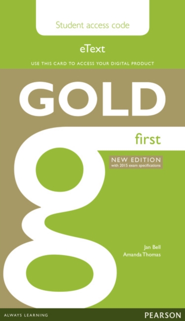 Gold First New Edition eText Student Access Card, Digital product license key Book