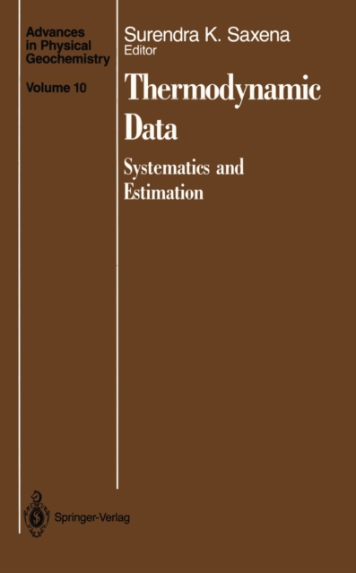 Thermodynamic Data : Systematics and Estimation, PDF eBook