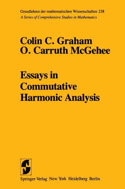 Essays in Commutative Harmonic Analysis, PDF eBook