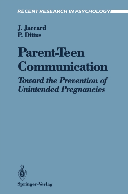 Parent-Teen Communication : Toward the Prevention of Unintended Pregnancies, PDF eBook