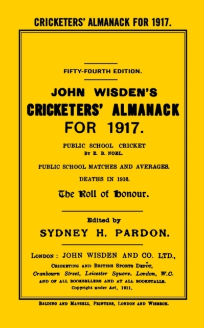 Wisden Cricketers' Almanack 1917, PDF eBook