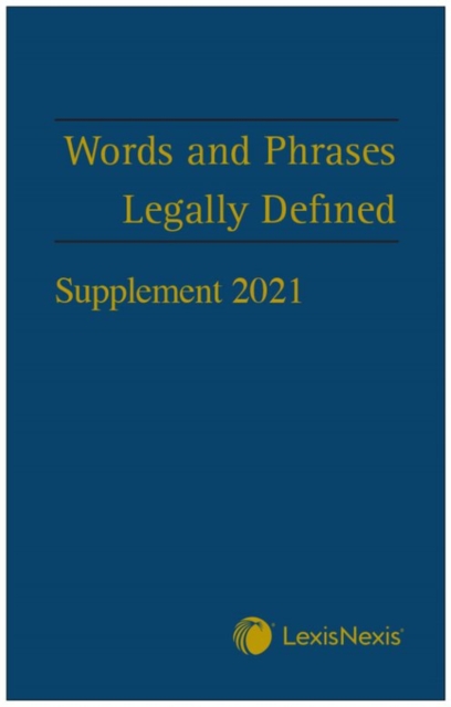 Words and Phrases Legally Defined 2021 Supplement, Paperback / softback Book