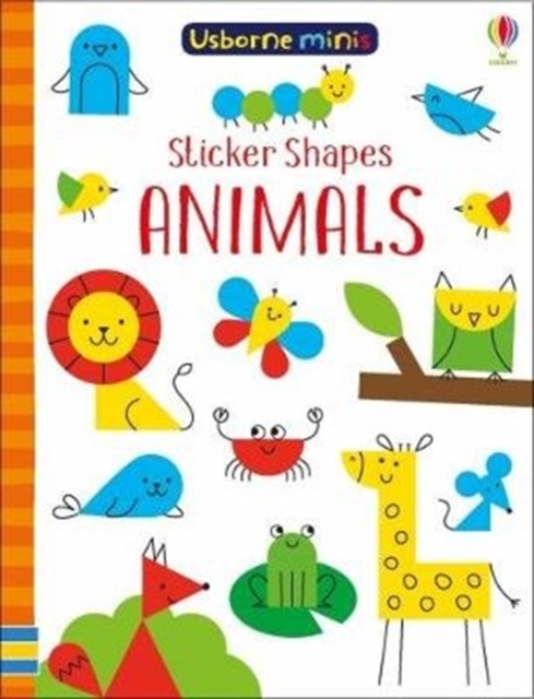 Sticker Shapes Animals x5, Paperback Book
