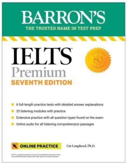 IELTS Premium: 6 Practice Tests + Comprehensive Review + Online Audio, Seventh Edition, Paperback / softback Book