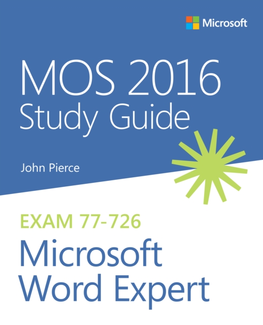 MOS 2016 Study Guide for Microsoft Word Expert, EPUB eBook