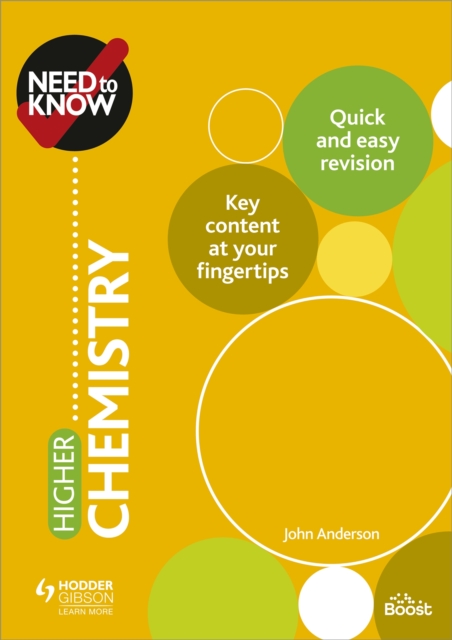 Need to Know: Higher Chemistry, Paperback / softback Book