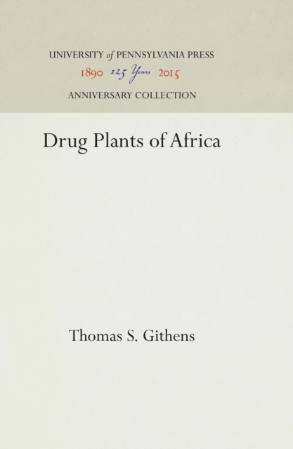 Drug Plants of Africa, Hardback Book