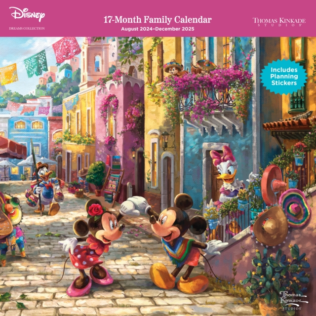 Disney Dreams Collection by Thomas Kinkade Studios: 17-Month 2024-2025 Family Wall Calendar, Calendar Book