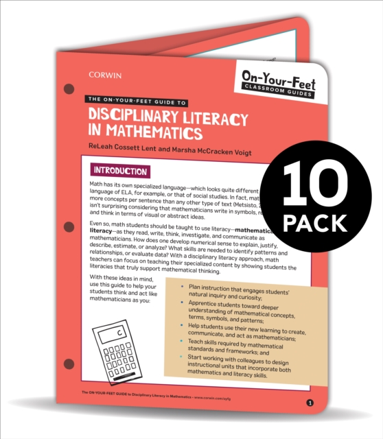 BUNDLE: Lent: The On-Your-Feet Guide to Disciplinary Literacy in Math: 10 Pack, Book Book