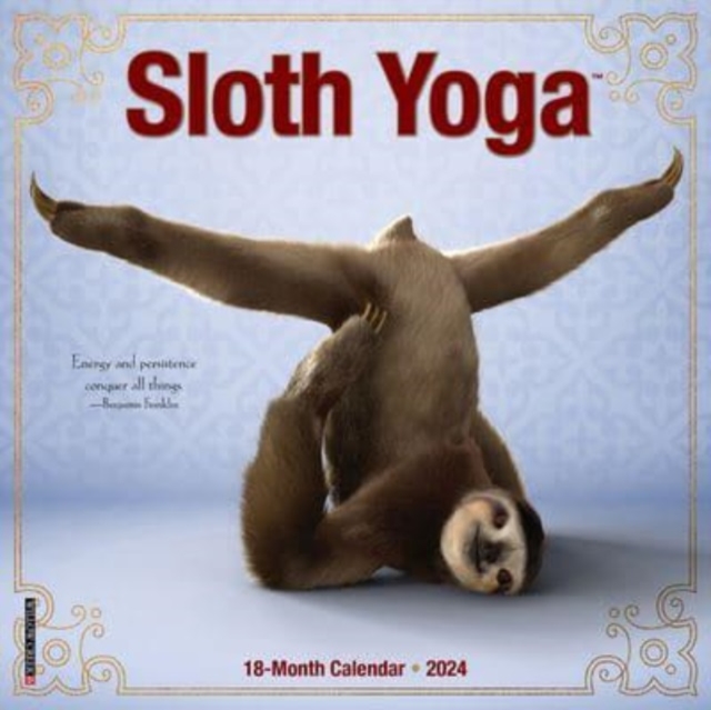 Sloth Yoga 2024 7 X 7 Mini Wall Calendar, Calendar Book