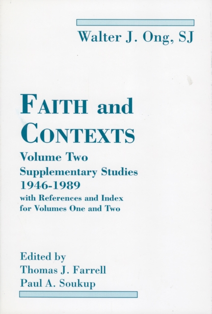 Faith and Contexts : Selected Essays and Studies 1952-1991, Hardback Book
