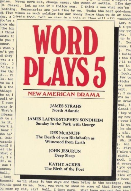 Wordplays Five : New American Drama, Paperback / softback Book
