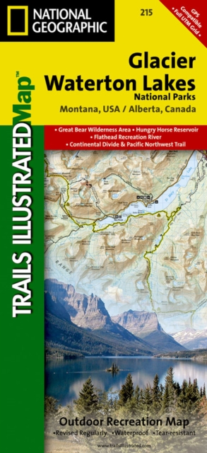 Glacier/waterton Lakes National Parks : Trails Illustrated National Parks, Sheet map, folded Book