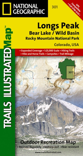 Longs Peak : Trails Illustrated National Parks, Sheet map, folded Book
