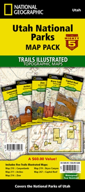 Utah National Parks [map Pack Bundle] Adventure Map, Sheet map, folded Book