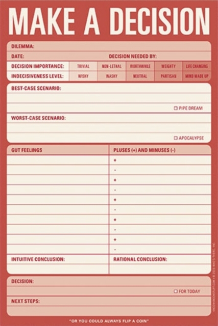 Knock Knock Pads: Make a Decision Pad, Miscellaneous print Book