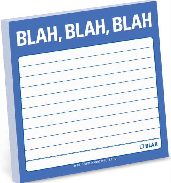 Knock Knock Blah, Blah, Blah Sticky Note, Stickers Book