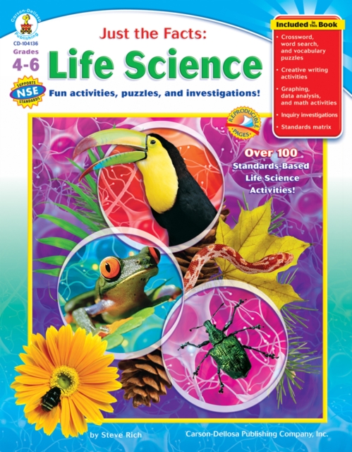 Just the Facts: Life Science, Grades 4 - 6 : Fun activities, puzzles, and investigations!, PDF eBook