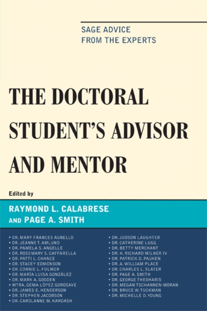 Doctoral StudentOs Advisor and Mentor : Sage Advice from the Experts, EPUB eBook