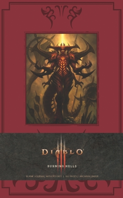Diablo Burning Hells Hardcover Blank Journal, Hardback Book