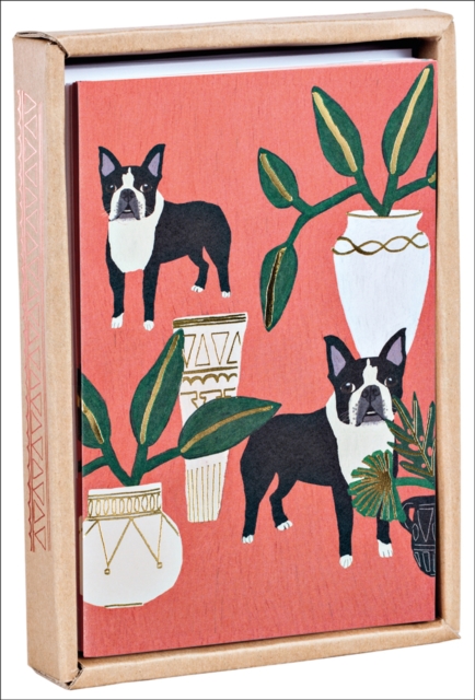 Dogs 'n' Plants Luxe Foil Notecard Box, Cards Book