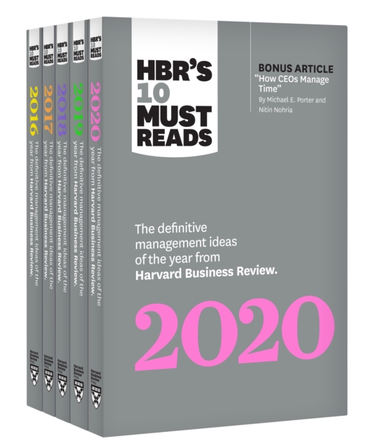 5 Years of Must Reads from HBR: 2020 Edition (5 Books), Multiple-component retail product, shrink-wrapped Book