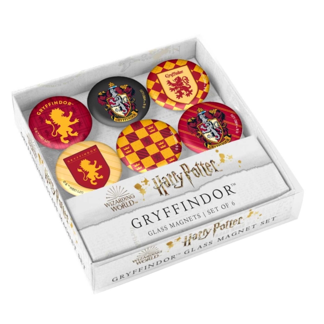 Harry Potter: Gryffindor Glass Magnet Set : Set of 6, Other printed item Book
