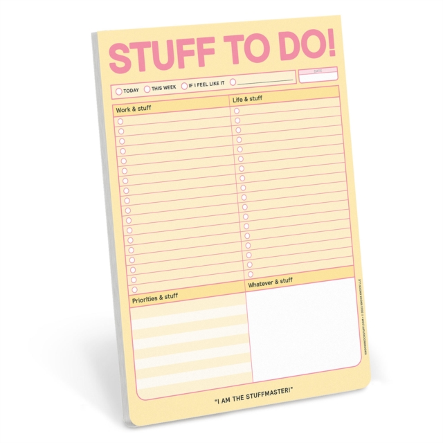 Knock Knock Stuff To Do Big & Sticky Notepads, Other printed item Book