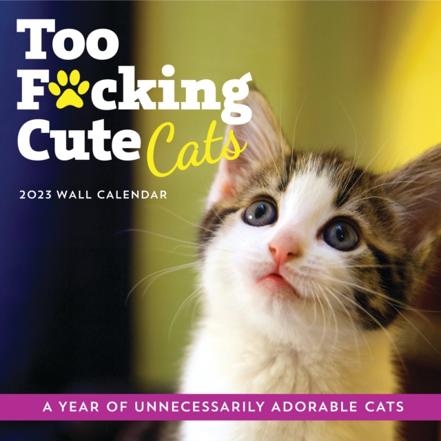 2023 Too F*cking Cute Cats Wall Calendar : A Year of Unnecessarily Adorable Cats, Calendar Book