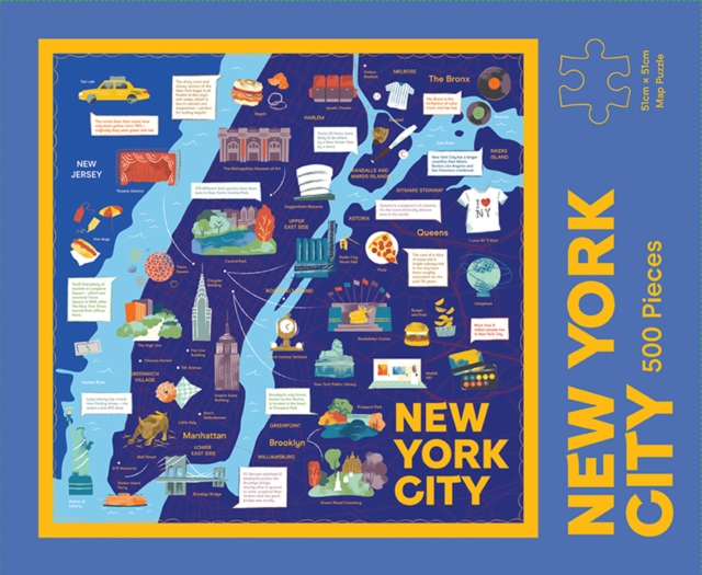 New York City Map Puzzle : 500-Piece Jigsaw Puzzle, Jigsaw Book