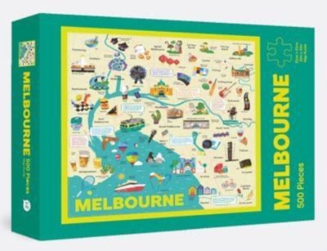 Melbourne Map Puzzle : 500-Piece Jigsaw Puzzle, Jigsaw Book