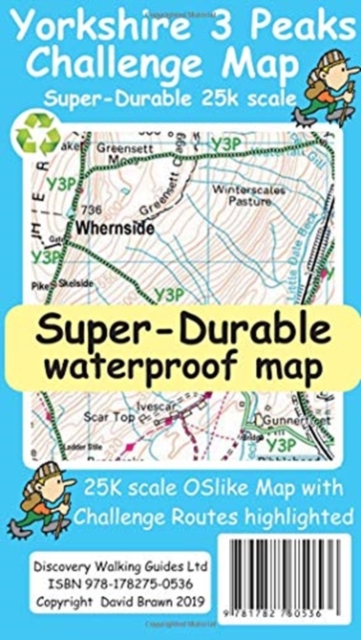 Yorkshire 3 Peaks Challenge Map, Sheet map Book