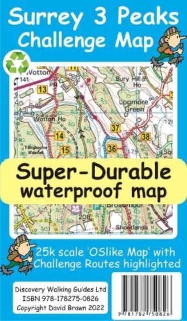 Surrey 3 Peaks Challenge Map and Guide, Sheet map Book
