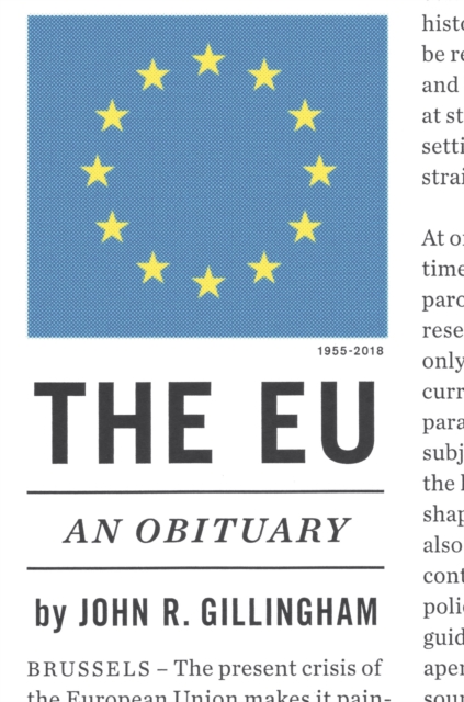 The EU : An Obituary, Paperback / softback Book