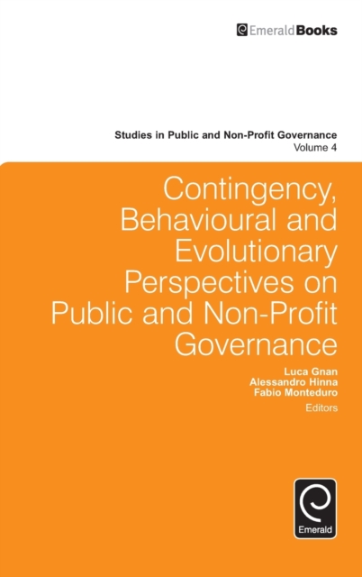 Contingency, Behavioural and Evolutionary Perspectives on Public and Non-Profit Governance, Hardback Book