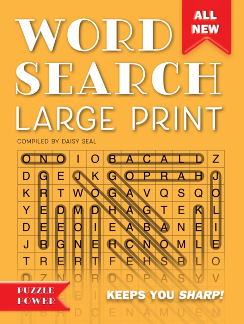 Word Search Large Print (Orange) : Word Play Twists and Challenges, Spiral bound Book