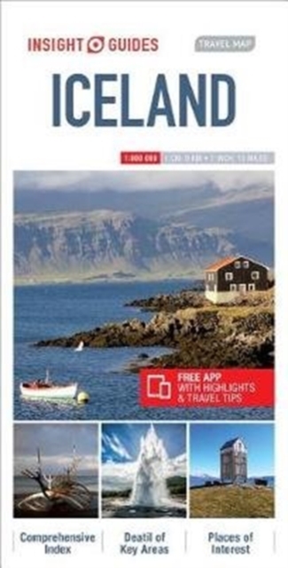 Insight Guides Travel Map Iceland, Sheet map Book