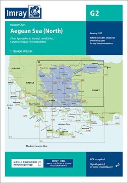 G2 Aegean Sea (North) : Passage Chart, Sheet map, folded Book