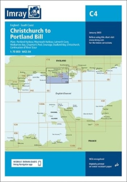 Imray Chart C4 : Christchurch to Portland Bill, Fold-out book or chart Book