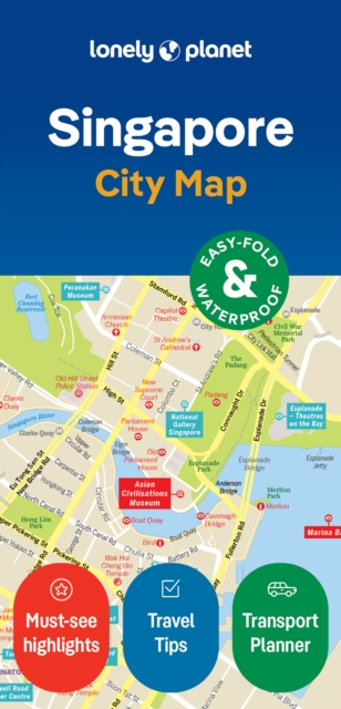 Lonely Planet Singapore City Map, Sheet map, folded Book