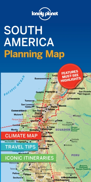 Lonely Planet South America Planning Map, Sheet map, folded Book