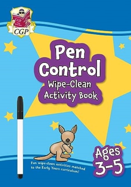 New Pen Control Wipe-Clean Activity Book for Ages 3-5 (with pen), Multiple-component retail product, part(s) enclose Book