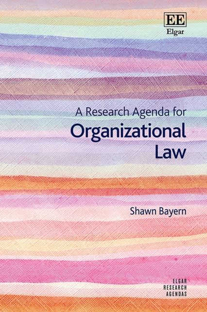 Research Agenda for Organizational Law, PDF eBook
